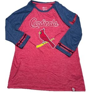Nike St. Louis Cardinals Womens Large  Athletic Fit Red Grey‎ 3/4 Sleeve MLB